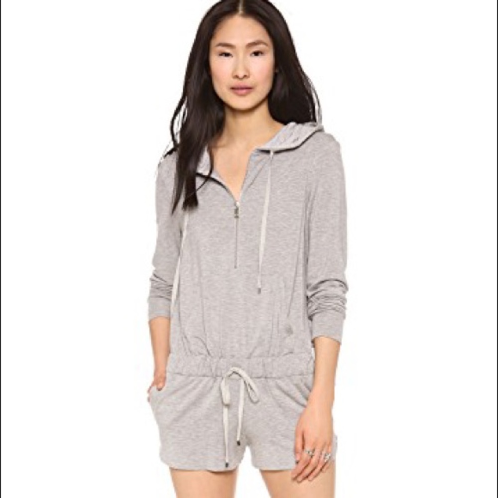 Zip up hoodie romper